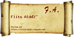 Flits Aldó névjegykártya